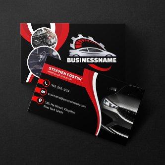Black & Red Automobile Automotive Car Repair Parts