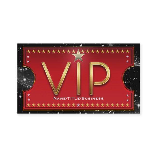 Black Red Gold & Silver Glam Custom VIP Ticket