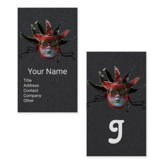 BLACK RED JESTER MASK,Masquerade Party Black Paper