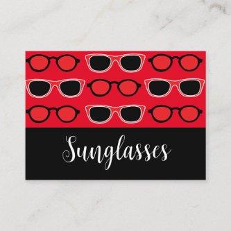 Black Red Sunglasses Pattern