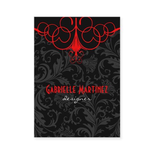 Black & Red Vintage Damasks  Template