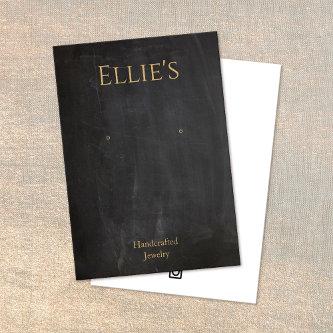 Black Rustic Chalkboard Earring Display Card
