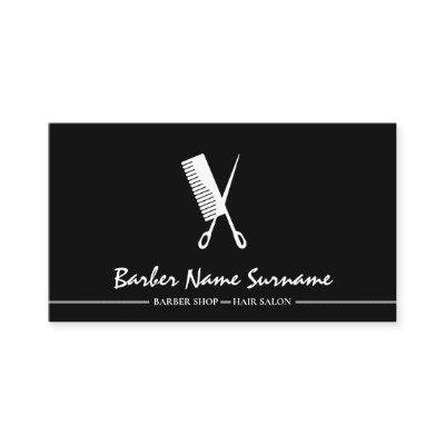 Black Scissor Hair Comb Barber shop Elegant Salon