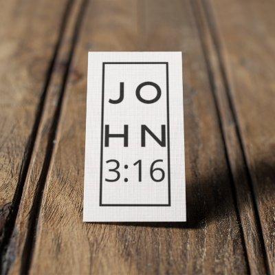 Black Script John 3:16 Gospel Tract