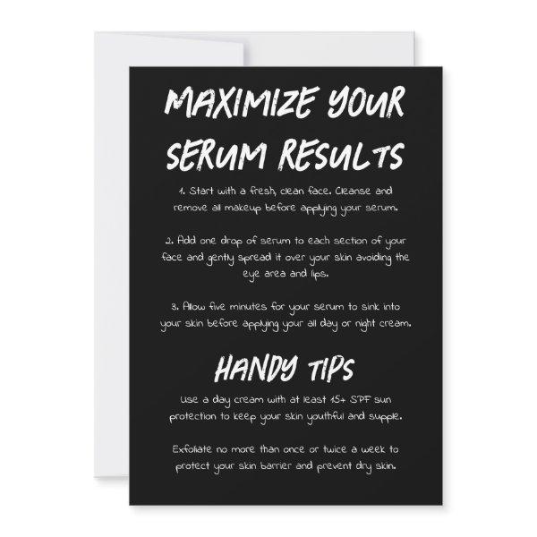 Black Serum Instruction Template