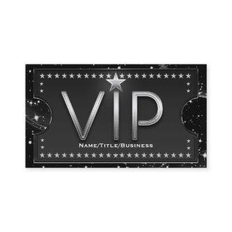 Black & Silver Chic Glam VIP Custom Ticket