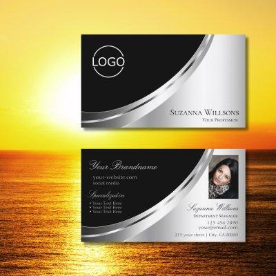 Black Silver Decor with Logo and Photo Eye Catcher
