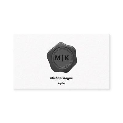 Black Silver Wax Seal on Black & White