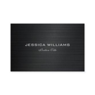 Black Simple Metallic Brushed Aluminum Look