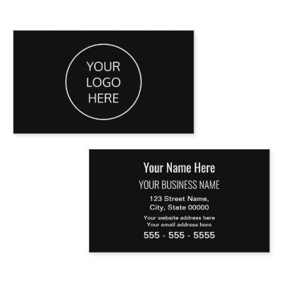 Black Simple Modern Add Your Logo