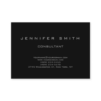 Black Simple Modern Plain Consultant