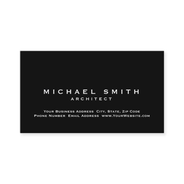 Black Simple Plain Standard Modern