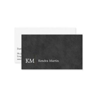 Black Sleek Texture | Initials