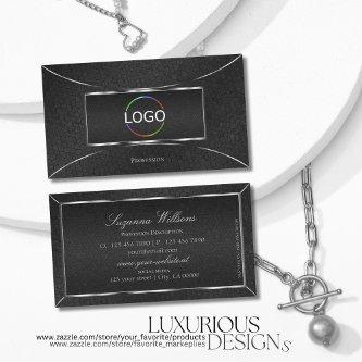 Black Snake Patterns with Silver Decor and Logo