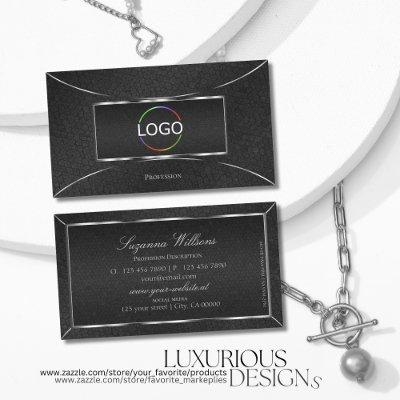Black Snake Patterns with Silver Decor and Logo
