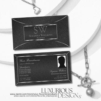 Black Snake Silver Decor with Monogram and Photo