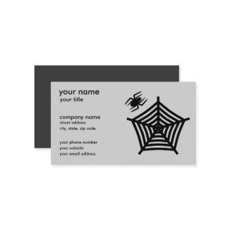 Black Spider and Web Silhouette Horizontal