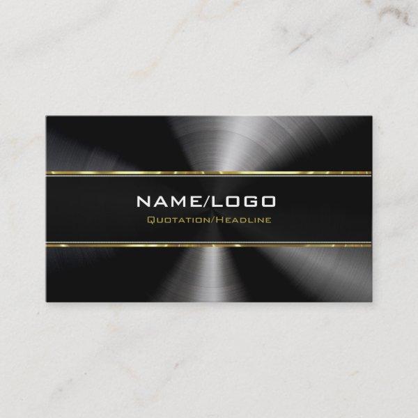 Black Stainless Steel & Gold Accents Template