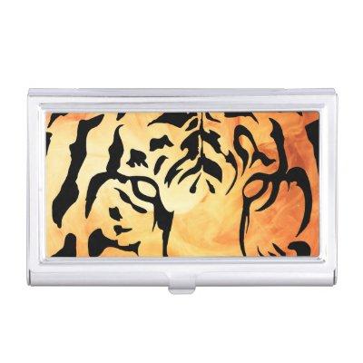 Black Striped Tiger on Fiery Orange  Case