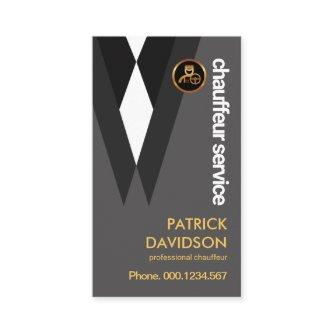 Black Suit Elegance Chauffeur Driver Lapel Pin