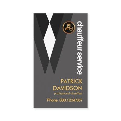 Black Suit Elegance Chauffeur Driver Lapel Pin