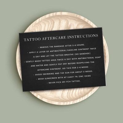 Black Tattoo Aftercare  Instructions