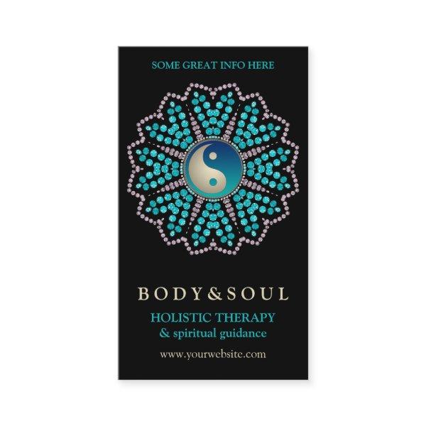 Black Teal Aqua YinYang New Age