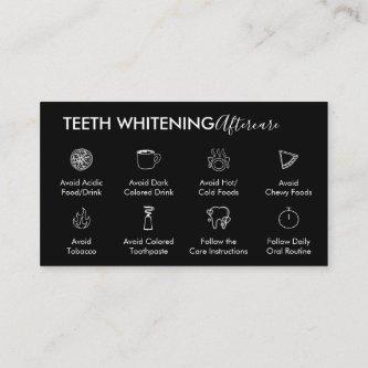 Black Teeth Whitening Aftercare Tips