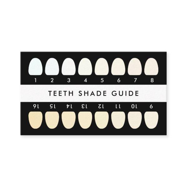 Black Teeth Whitening Shade Guide