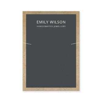 BLACK TERRACOTTA TEXTURE BORDER NECKLACE DISPLAY