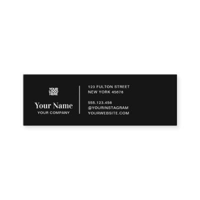 Black tiny business logo simple modern minimalist mini