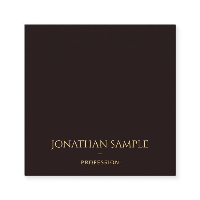 Black Velvet Faux Gold Text Font Template Stylish Square