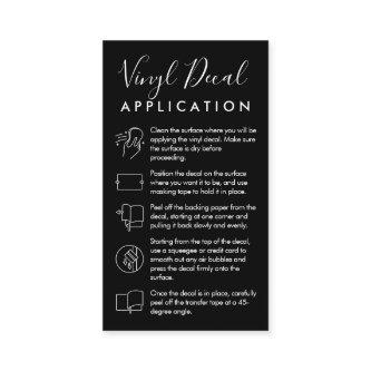 Black Vinyl Care Guide Personalized Hand-drawn