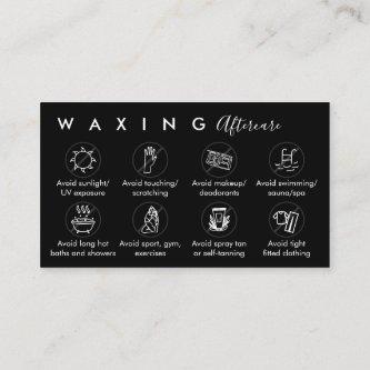 Black Waxing after care advices instructions
