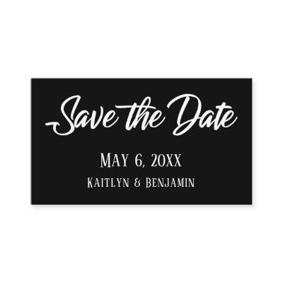 Black Wedding Detail Save the Date Enclosures