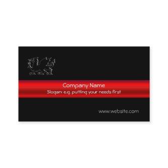 Black Welsh Dragon, red chrome-look strip on black