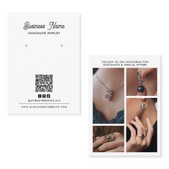 Black & White 4-Photo Earring Display Card
