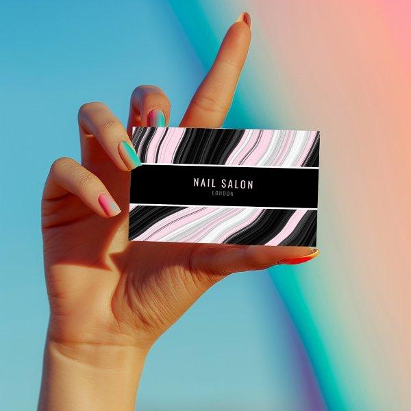 Black, white and pink agate effect