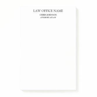 Black White Attorney at Law Business Profile Post-it Notes