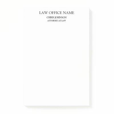 Black White Attorney at Law Business Profile Post-it Notes