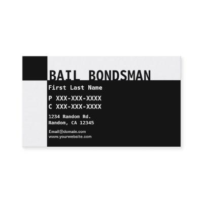Black white Bail Bondsman