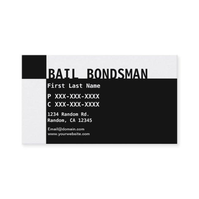 Black white Bail Bondsman