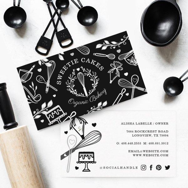 Black & White Baking & Cooking Utensil Bakery