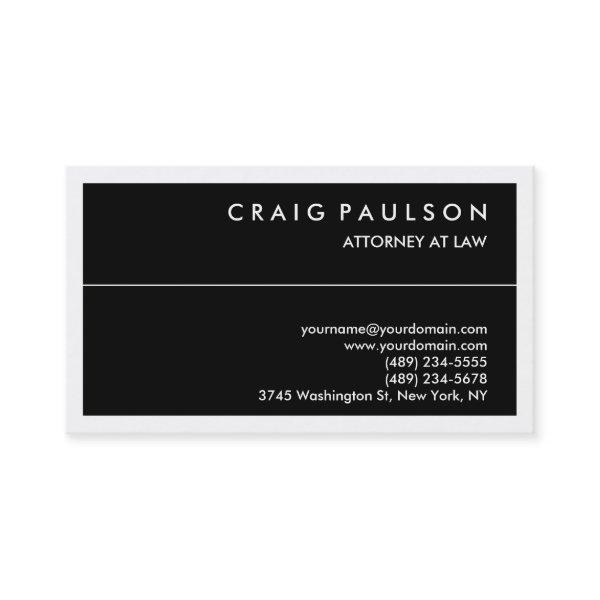 Black White Border Consultant Attorney