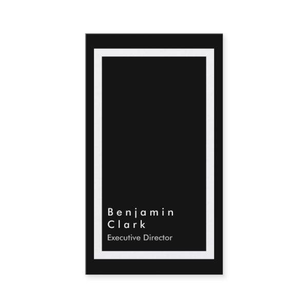 Black White Border Special Trendy Executive Manage