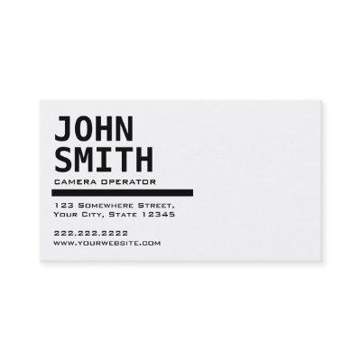 Black & White Camera Operator