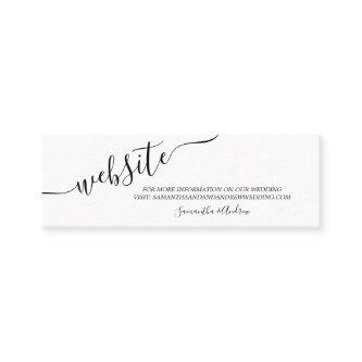 black white casual typography wedding website mini