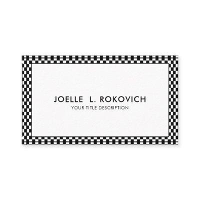 Black & White Checker Frame Generic