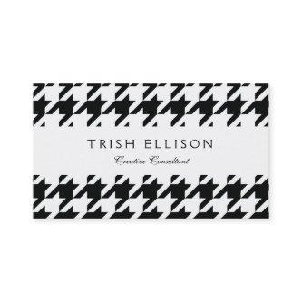 Black White Classic Houndstooth Check