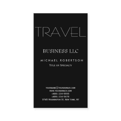 Black White Clean Travel Agent